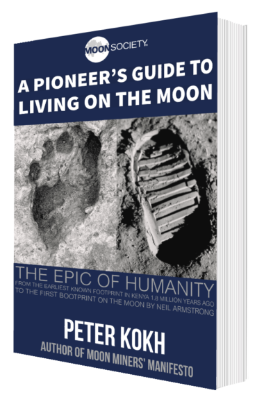 Cover of A Pioneer's Guide to Living on the Moon by Peter Kokh